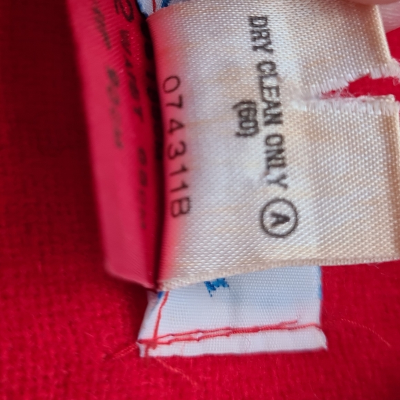 VINTAGE 80s Wool Blend 12 Red Elegant Coat Jacket - Picture 12 of 16